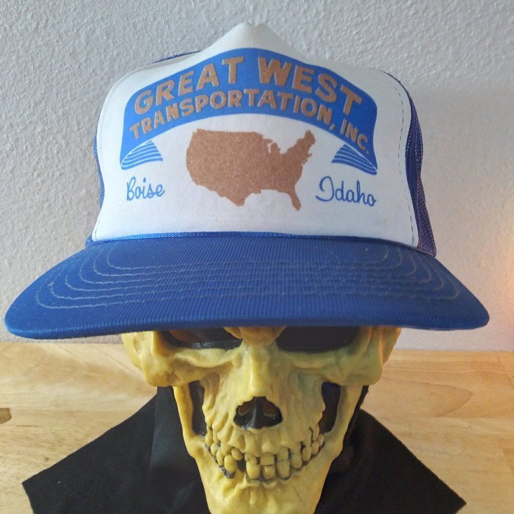 Deadstock Vintage Great West Transportation Idaho Snap Back Trucker Hat